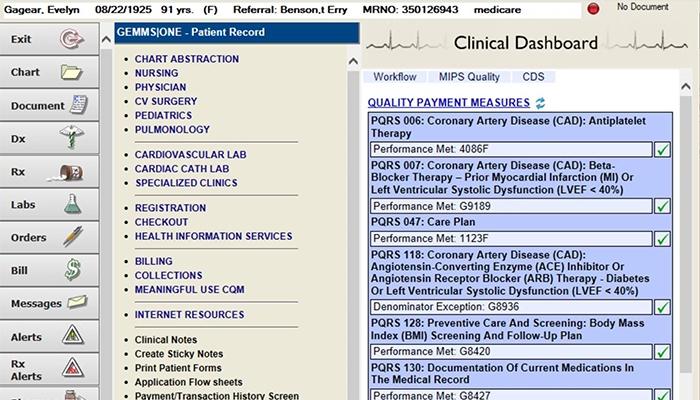 GEMMS ONE Patient Record