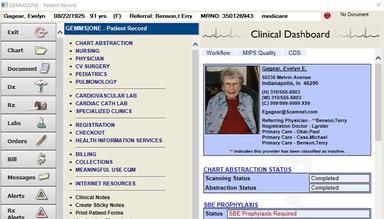 GEMMS ONE Patient Record