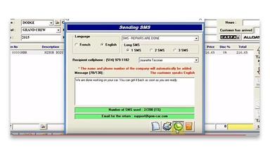 GEM-CAR Software Sending SMS