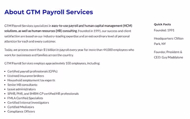 About GTM Payroll Services