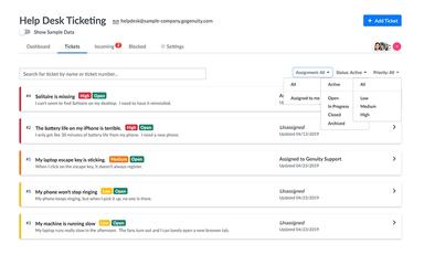 Genuity Help Desk Ticketing