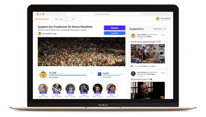 Givebutter Software Run fundraising campaigns