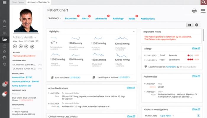 GlaceEMR Patient Chart