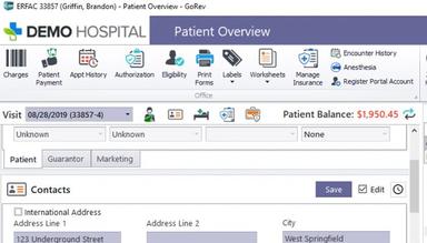 GoRev patient overview