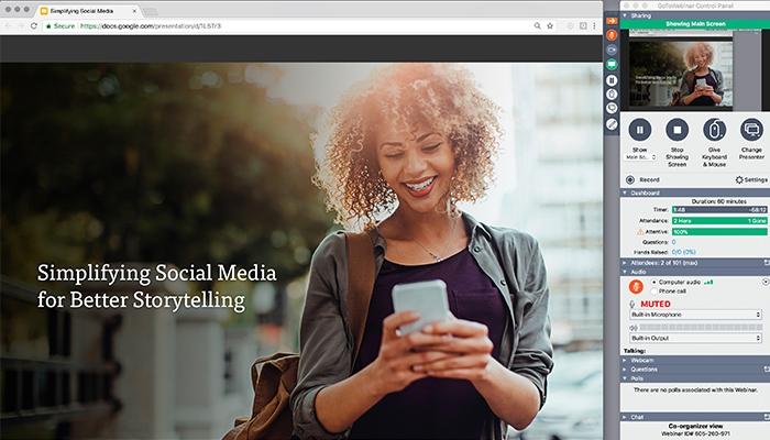 GoToWebinar presentation editor