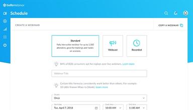 GoToWebinar webinar designer and scheduler