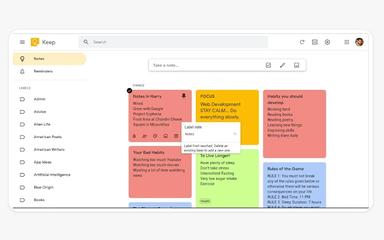 Google Keep Labels