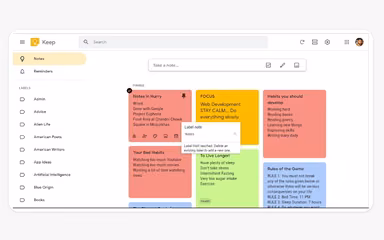 Google Keep Labels