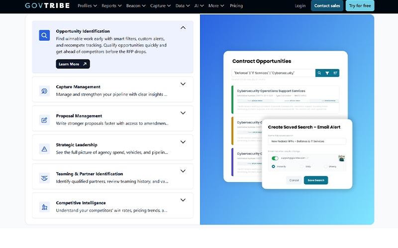 GovTribe Contract opportunities