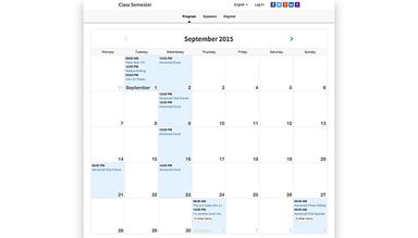 Grenadine Event Software Calendar view