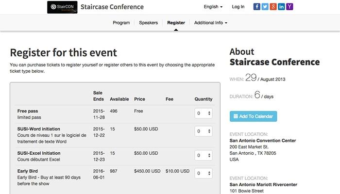 Grenadine Event Software Online ticket sales