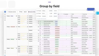 Baserow Group by Field