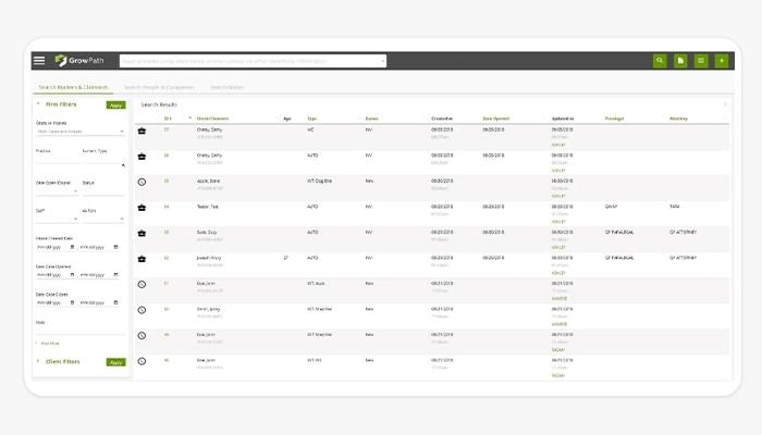 GrowPath Case Management Search