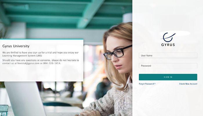 GyrusAim Login Page