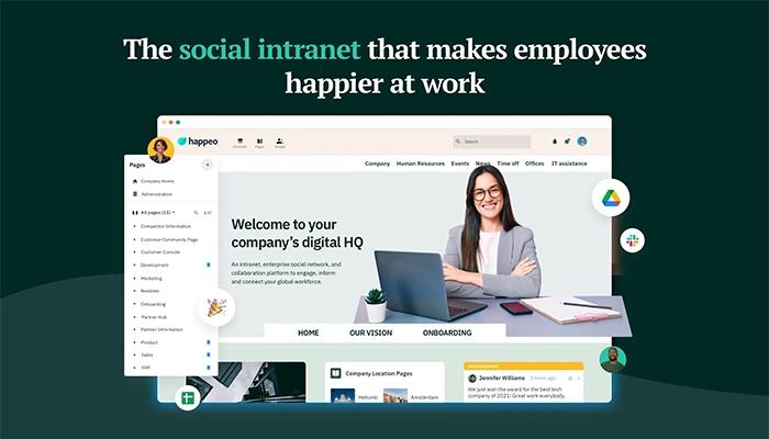 Happeo Personalized & branded homepage