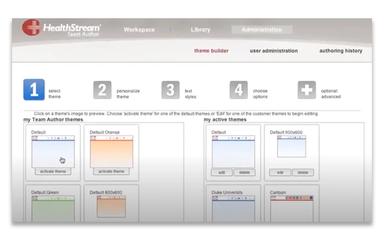 HealthStream Learning Center Theme Builder