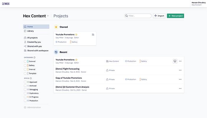 Hex-Homepage