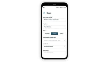 Hippo CMMS create new work order