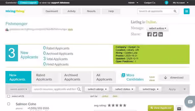 HiringThing Job profile and overview