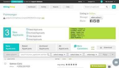 HiringThing Job profile and overview