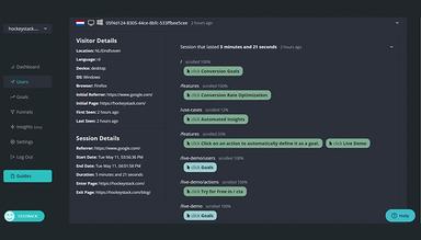HockeyStack Analyze your visitors' journeys without spending hours on session replays