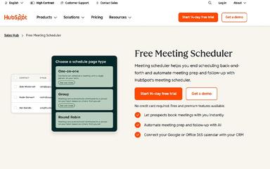 HubSpot Meetings HomePage