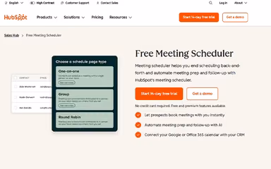 HubSpot Meetings HomePage