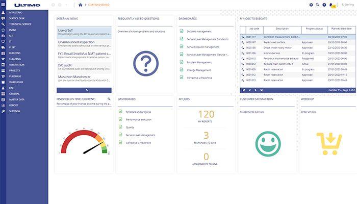 IFS Ultimo EAM dashboard