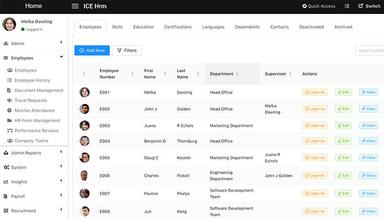 IceHrm Employee list