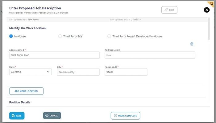 Imagility Job Description Builder