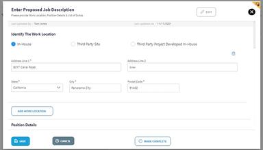 Imagility Job Description Builder