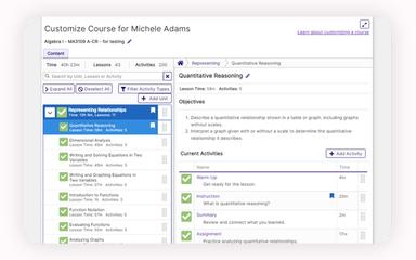 Imagine Edgenuity Customizing Courses