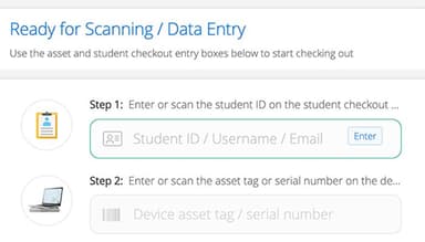Incident IQ Check out student devices in 2 scans