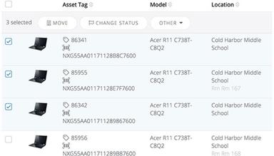 Incident IQ Complete batch actions on multiple assets at once