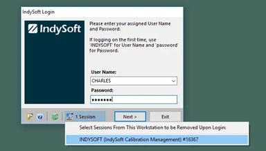 IndySoft Login Page