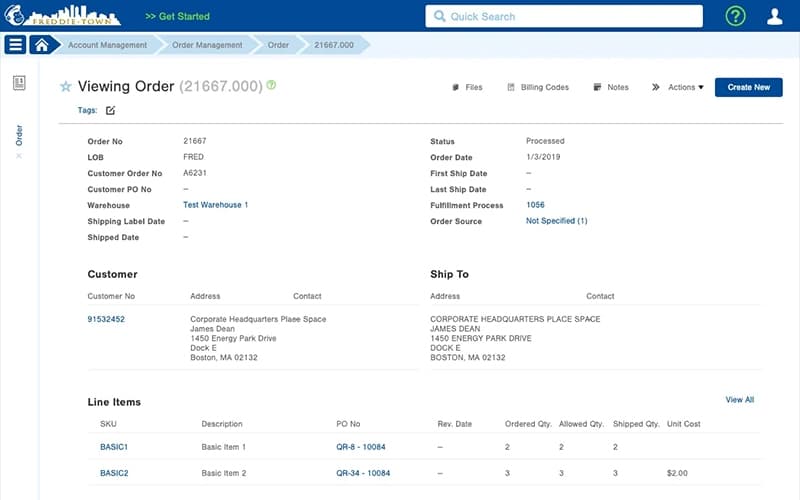 Infoplus Outbound Order