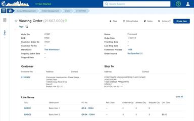 Infoplus Outbound Order