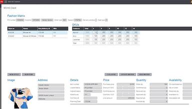 Infor M3 Fashion – style matrix