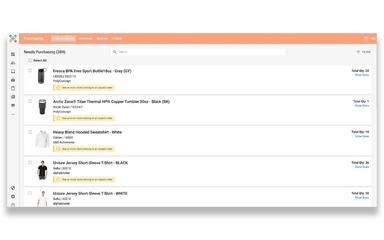 InkSoft Purchasing Management