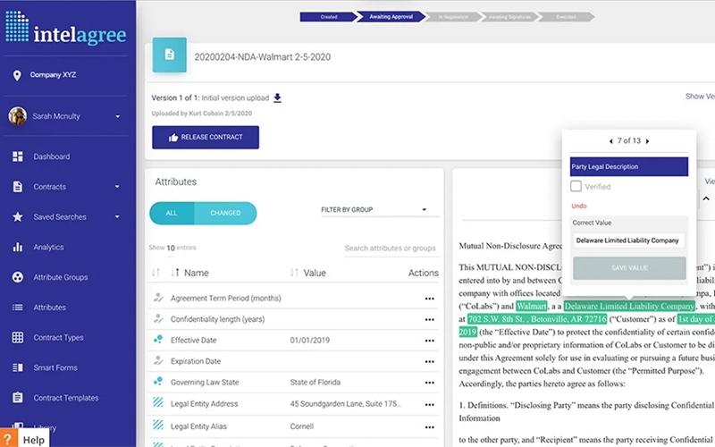 IntelAgree attributes