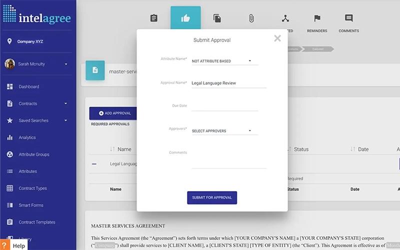 IntelAgree submit approval