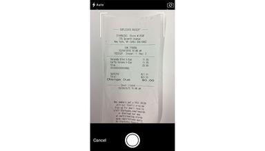 Itemize Capture receipt