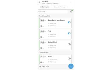 Jifflenow Meetings Schedule
