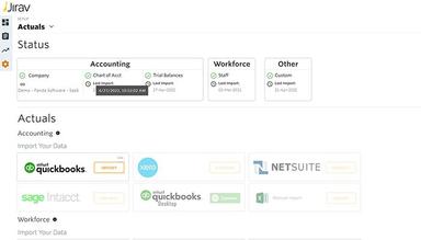 Jirav Out of the box integrations with your accounting payroll and sales data