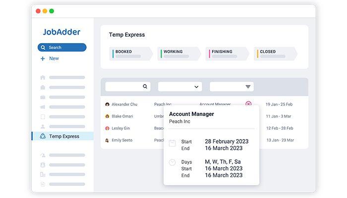 JobAdder Manage your brands, locations, users and perm/temp desks in one place.