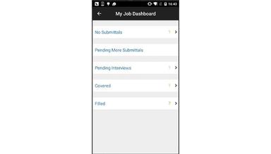 JobDiva Response to submittals