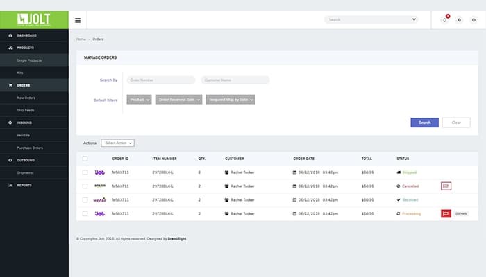 Jolt Fulfillment System Integrated Order Management