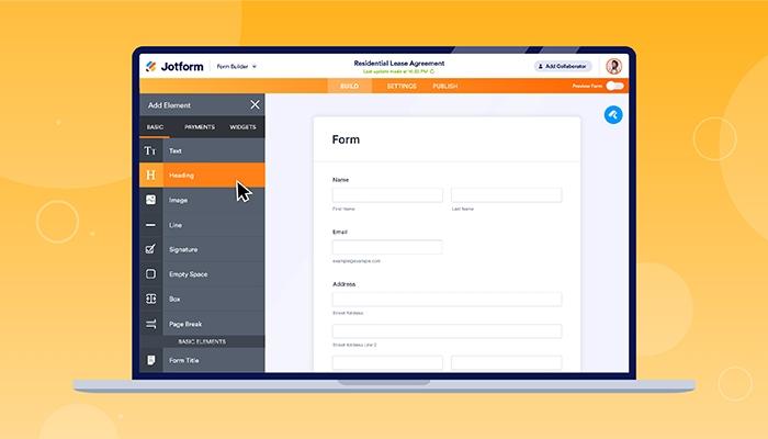 Jotform Heading