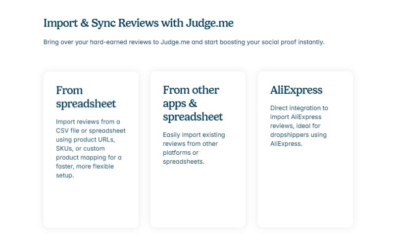 Judge.me Import And Sync Reviews
