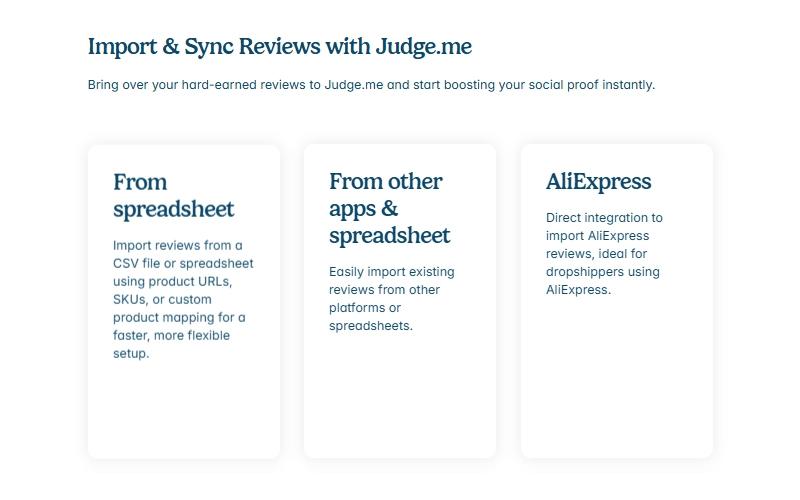 Judge.me Import And Sync Reviews